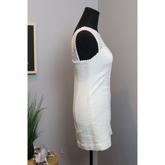 Lilly Pulitzer Sofia Sleeveless Lace Trim Shift Dress White Size 0 - Picture 3 of 5